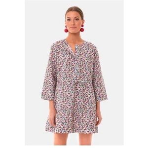 Pomander Place Ditzy Floral Mini Dress in Pink, Purple, Green